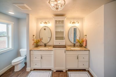 Double Vanity with Lighting